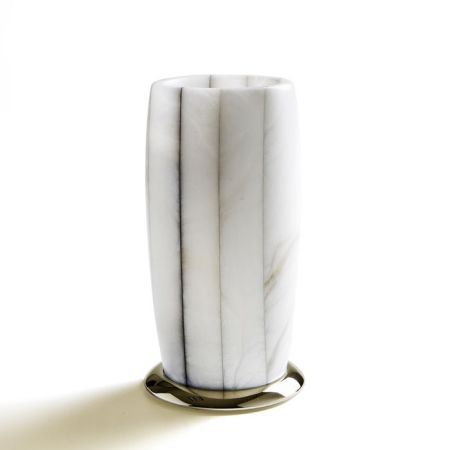3SC RIGATO Стакан настольный d8хh15 см, цвет алебастр/золото, артикул AL03GD