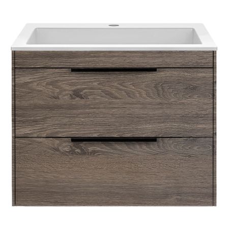 База под раковину Chiara 2D 600 подвесная, 2 выкатных ящика soft-close, R.Oak, артикул VMC-2C2600RO