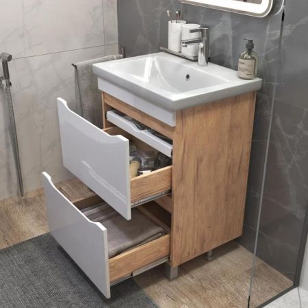 Тумба под раковину напольная VIGO Grani 201 дуб золотой, 60 см, артикул 201 дуб золотой