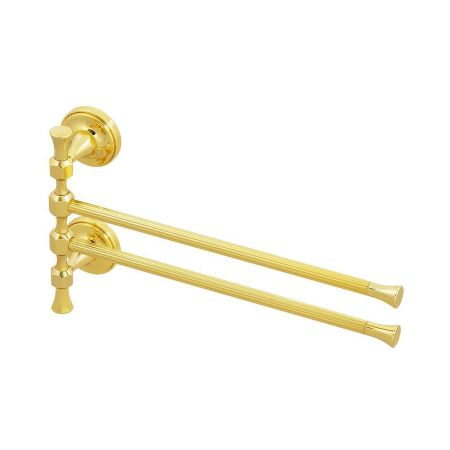 FORTUNA Полотенцедержатель двойной поворотный L32 x h19 cm, золото, артикул 27675