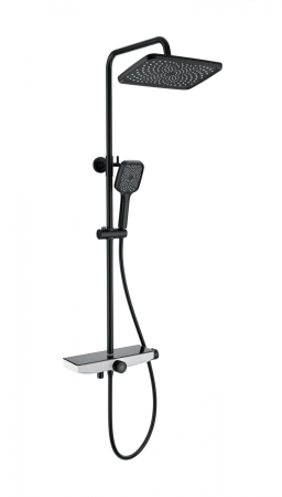 Душевая система с термостатом WONZON & WOGHAND ThermoKlick, Черный матовый (WW-B3098-A-MB), артикул WW-B3098-A-MB