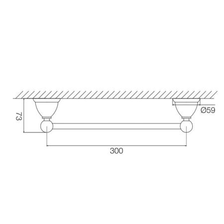 Fima Carlo Frattini Accessori Полотенцедержатель 30см., подвесной, цвет: золото, артикул F6040/30OR