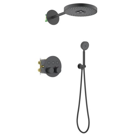 Душевая система встроенная с термостатом Timo Saona черный (SX-2308/03SM), артикул SX-2308/03SM