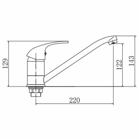 Смеситель для кухни FASHUN A4903, хром