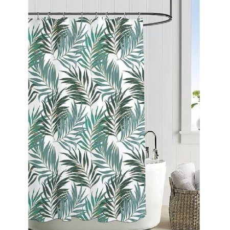 Штора для ванной комнаты Savol S-TH8P03, листья, артикул S-TH8P03