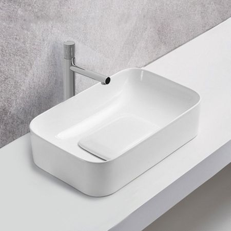 Раковина керамическая Vincea VBS-50450, 505*380*150, накладная, цвет белый, артикул VBS-50450