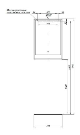 Зеркало Aquanet Милан 60 дуб светлый