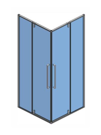 Душевой уголок 900*900*1950мм., стекло 6мм, цвет профиля хром., артикул AQM7102