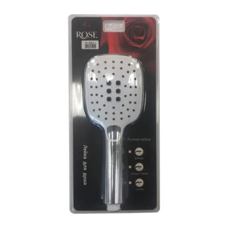 Лейка для душа Rose RH41-1, белый/хром, артикул RH41-1