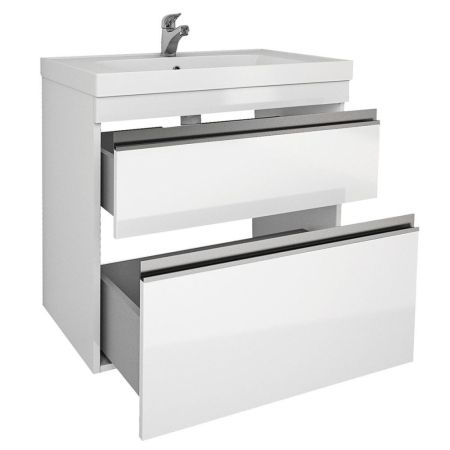 Тумба с раковиной подвесная/напольная Dreja Grace Plus 60 см, белый, артикул 99-0904-com