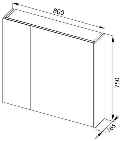 Зеркальный шкаф Aquanet Латина 80 белый, артикул 00179635