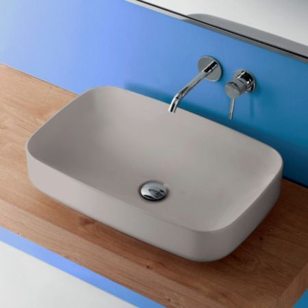 Kerasan Tribeca Раковина накладная , 60х38см, h 15см без отв. под смеситель, цвет: Grigio matt