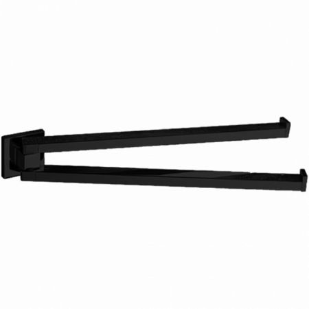 Colombo Basic Q Полотенцедержатель 33.4см, двойной поворотн, цвет: черный матовый, артикул B3712.NM