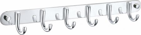 Вешалка с 6 крючками для ванной WONZON & WOGHAND, Хром (WW-9384-6), артикул WW-9384-6