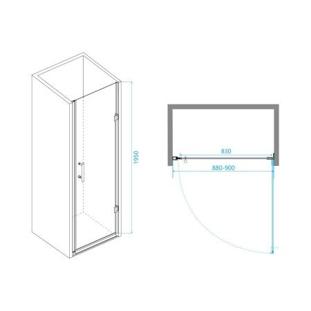 Душевая дверь RGW PA-06B (900, Прозрачное) Душевая дверь RGW PA-06B (900, Прозрачное)
