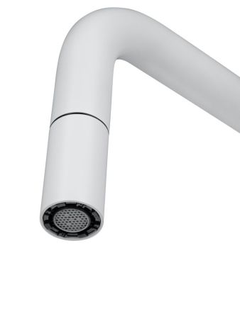 Смеситель для кухни с выдвижным изливом WONZON & WOGHAND, Белый матовый (WW-6018-MW), артикул WW-6018-MW