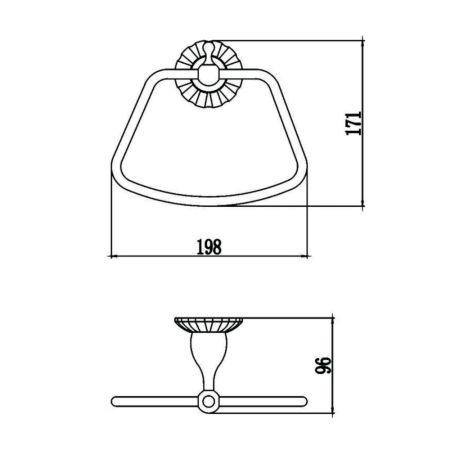 Полотенцедержатель Savol S-08960C, бронза, артикул S-08960C
