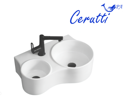Раковина Double NAPOLI (610х385х180) двойная накладная Cerutti SPA