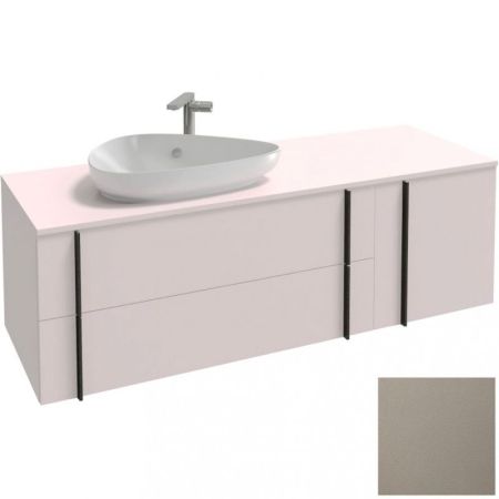 Тумба под раковину Jacob Delafon Nouvelle Vague 145 EB3043RU-NR2 подвесная Коричневая кожа, артикул EB3043RU-NR2