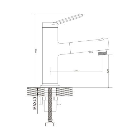 Смеситель для раковины многофункциональный Raffine F281H, черный, артикул F281H