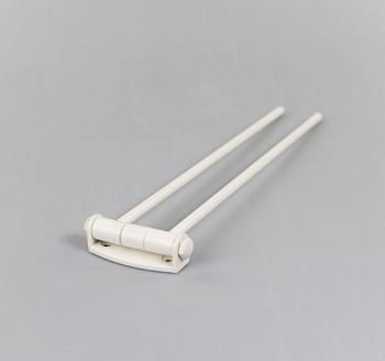 Stil Haus Hashi, полотенцедержатель двойной поворотный, цвет белый матовый