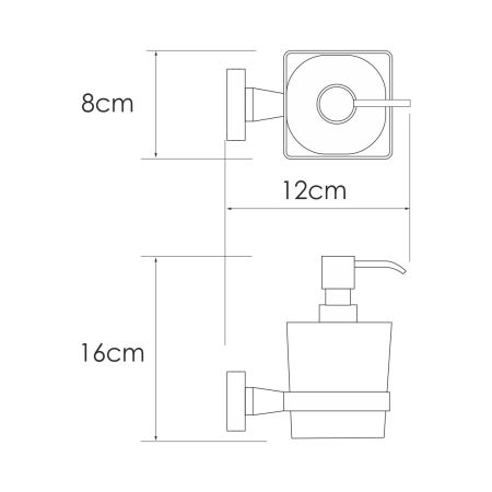 Rhin K-8799 Дозатор для жидкого мыла, артикул K-8799
