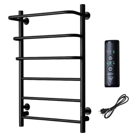 Полотенцесушитель электрический (лесенка) Тругор Пэк сп 19 80х50 см, черный, артикул Пэк сп 19/8050 черный ВГП