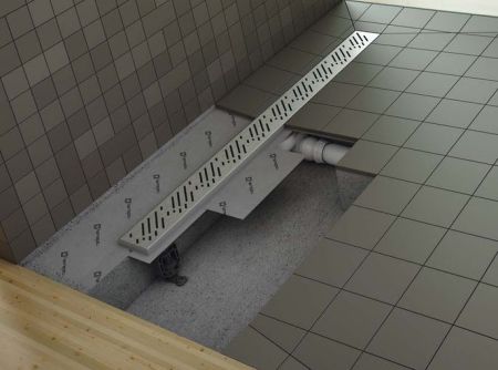 Душевая плита Radaway RadаDrain 109x89 для плитки 8-12 мм с решеткой Flowers, артикул 5DLB1109A/5R065F