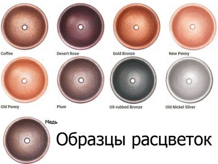 Раковина Bronze de Luxe 40 R320 Медная