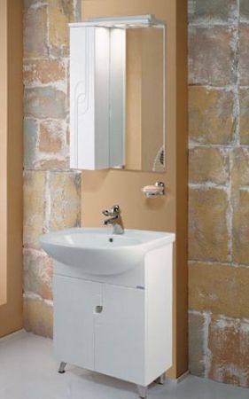 Зеркало со шкафом Акватон Панда 50 1A007402PD01L L, артикул 1A007402PD01L