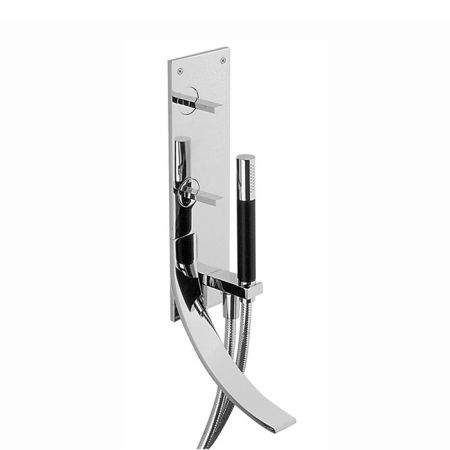 CISAL Wave Смеситель для ванны  встраиваемый с ручной лейкой, цвет хром, артикул WA00110021