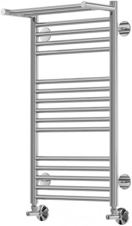 Водяной полотенцесушитель Terminus Аврора П16 400x780 4660059582351 с полкой Хром