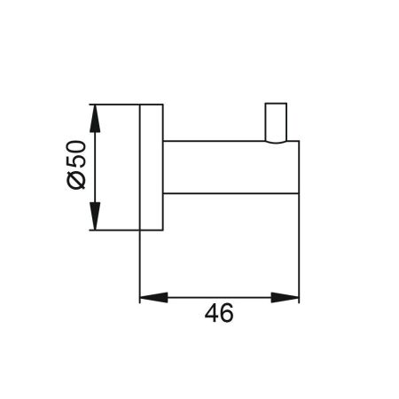 Крючок для ванной комнаты D-Lin D281111, черный