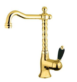 Смеситель для раковины Fiore IMPERIAL BLACK 89OO5225, золото