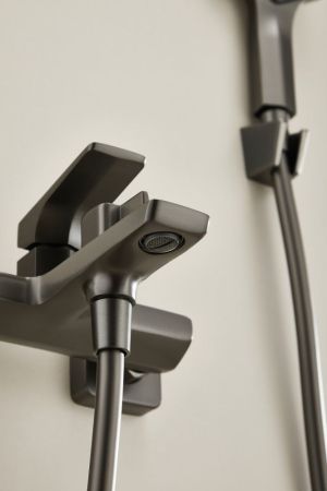 Смеситель для ванны HAIBA оружейная сталь (HB60726-3), артикул HB60726-3