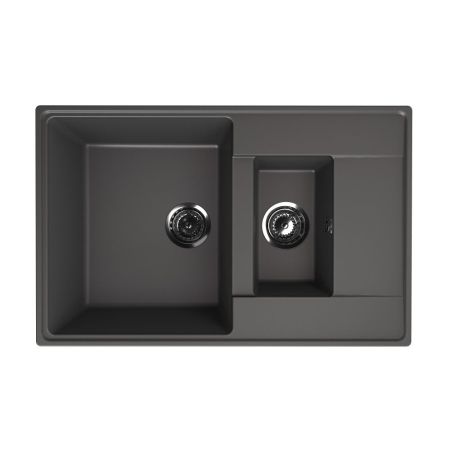 Кухонная мойка Ulgran Quartz Prima 780 1,5K-09, мокрый асфальт, артикул Prima 780 1,5 K-09