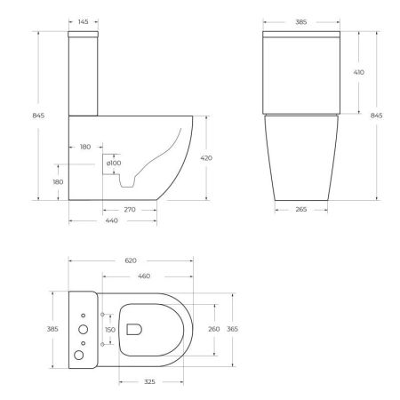 Унитаз-компакт безободковый BELBAGNO AMANDA, артикул BB901SC