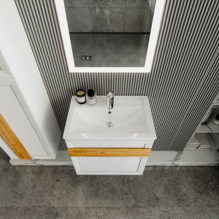 Комплект мебели для ванной Бриклаер БЕРЛИН 60BD, белый, артикул БЕРЛИН 60BD