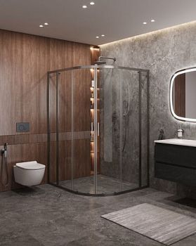 Душевой уголок CEZARES MOLVENO-RH-22 арт. MOLVENO-RH-22-130/120-C-BORO-IV