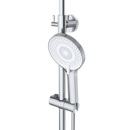 LUX-CVD-01 Душевая стойка со смесителем и изливом, хром, артикул LUX-CVD-01