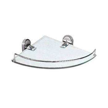 Полка стеклянная угловая Haiba HB1921-1, хром