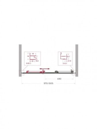 UNO-195-BF-3-120-C-IN Душевая дверь, артикул UNO-195-BF-3-120-C-IN