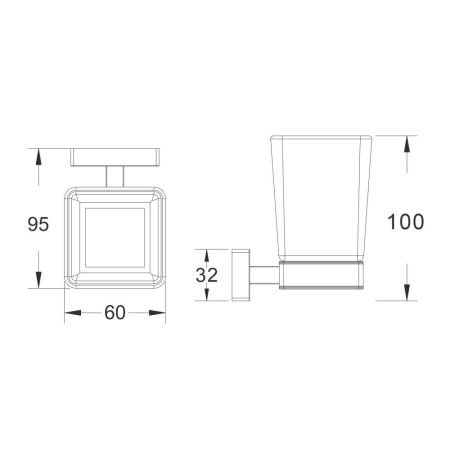 Стакан для ванной комнаты Shevanik SG5612G, золотой сатин, артикул SG5612G