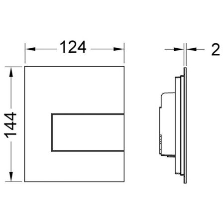 TECEsquare Urinal, белый матовый, артикул 9242814