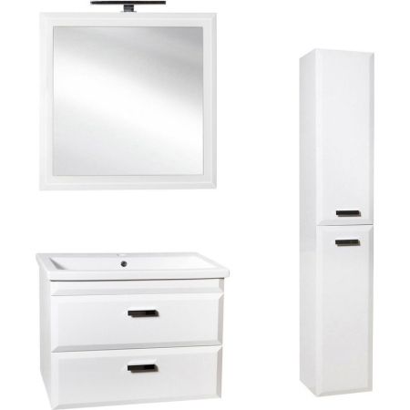 Тумба под раковину Style Line Лотос 80 Люкс Plus подвесная Белая, артикул СС-00000366