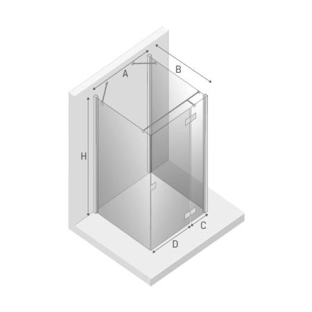 Душевое ограждение NEW TRENDY REFLEXA BLACK R 120x120x200 EXK-1402 (черный), артикул EXK-1402