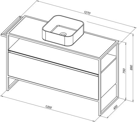 Тумба под раковину Allen Brau Priority 120 1.31004.WM белый матовый, артикул 1.31004.WM