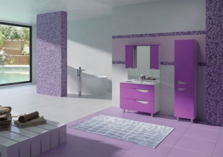 Шкаф пенал Bellezza Эйфория 35 R 4629104001414 Фиолетовый, артикул 4629104001414