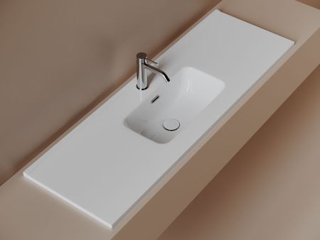 CN7028 Раковина мебельная накладная Компакт (Compact) 1210x395x170, цвет белый, артикул CN7028