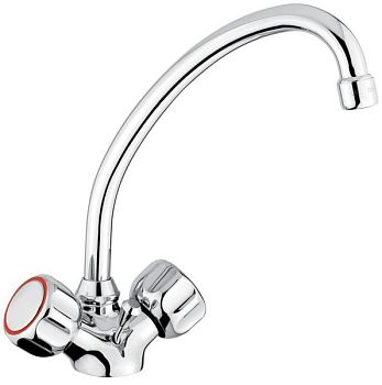 Высокий смеситель Sole с донным клапаном для раковины, цвет хром